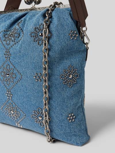 Peek & Cloppenburg Weekend Max MaraHandtasche in Denim-Optik mit Ziersteinbesatz in blau Zeitbegrenzte Promotion
