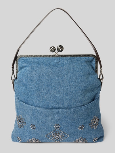 Peek & Cloppenburg Weekend Max MaraHandtasche in Denim-Optik mit Ziersteinbesatz in blau Zeitbegrenzte Promotion