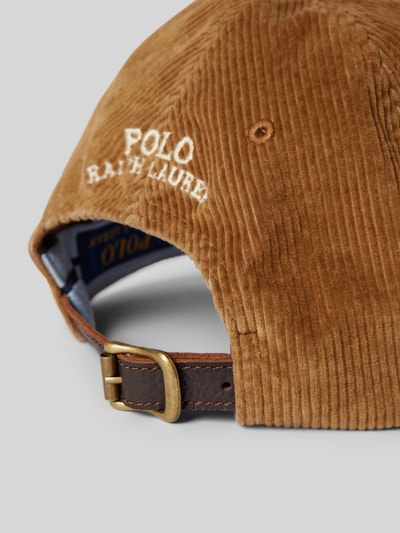 Peek & Cloppenburg Polo Ralph LaurenCap aus Cord mit Label-Stitching in camel Fabrikverkauf