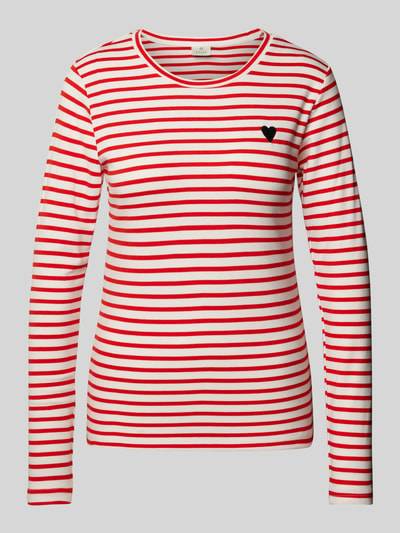 Peek & Cloppenburg KaffeLongsleeve mit Label-Stitching in rot Tägliche Deals