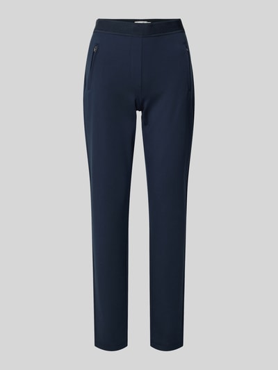 Peek & Cloppenburg Christian Berg WomanSlim Fit Stoffhose mit Reißverschlusstaschen in dunkelblau Sonderangebote