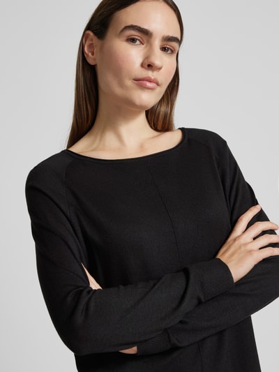 Peek & Cloppenburg s.Oliver RED LABELRelaxed Fit Feinstrickkleid mit U-Boot-Ausschnitt in black Kostenlose Rückgabe