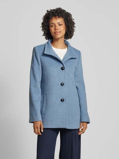 Peek & Cloppenburg Fuchs SchmittWolljacke mit Stehkragen und Knopfverschluss in bleu JETZT KAUFEN
