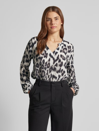 Peek & Cloppenburg monariRegular Fit Bluse aus Viskose mit Stehkragen in black Letzter Tag