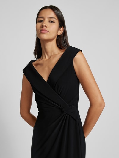 Peek & Cloppenburg Lauren Ralph LaurenAbendkleid mit Knotendetail Modell 'LEONIDAS' in black Riesige Rabatte