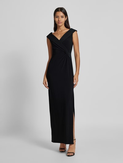 Peek & Cloppenburg Lauren Ralph LaurenAbendkleid mit Knotendetail Modell 'LEONIDAS' in black Riesige Rabatte