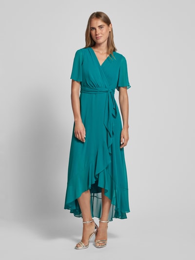 Peek & Cloppenburg Christian Berg CocktailKnielanges Cocktailkleid mit Volantsaum in grass mel 50% Rabatt für begrenzte Zeit