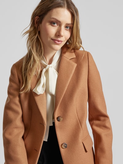Peek & Cloppenburg Christian Berg Woman SelectionMantel mit Reverskragen in hellbraun Großer Ausverkauf