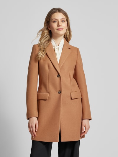 Peek & Cloppenburg Christian Berg Woman SelectionMantel mit Reverskragen in hellbraun Großer Ausverkauf