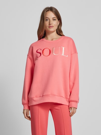 Peek & Cloppenburg Smith and SoulOversized Sweatshirt mit Label-Stitching in pink Flash Sale