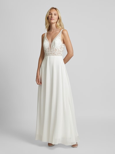 Peek & Cloppenburg LaonaBrautkleid mit floralem Spitzenbesatz in weiss Exklusivangebot