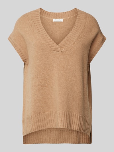 Peek & Cloppenburg Christian Berg WomanPullunder aus Lanawolle mit V-Ausschnitt in camel Preisnachlass