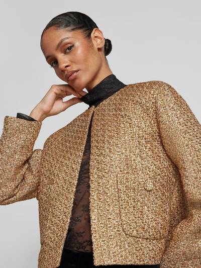 Peek & Cloppenburg Jake*s CollectionRegular Fit Blazer in Bouclé-Optik in gold Muttertagsangebot