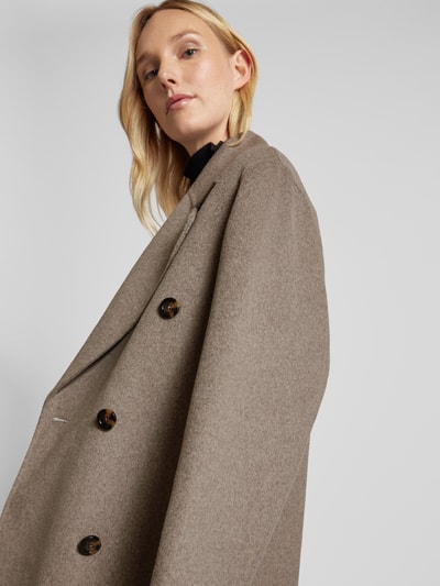 Peek & Cloppenburg MangoWollmantel mit Reverskragen Modell 'PICAROL' in mittelbraun Blitzangebot