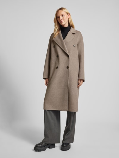 Peek & Cloppenburg MangoWollmantel mit Reverskragen Modell 'PICAROL' in mittelbraun Blitzangebot
