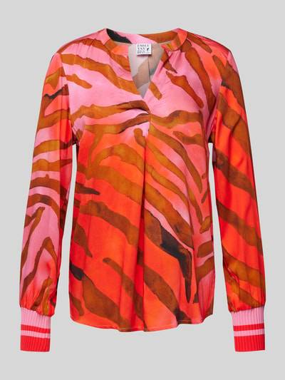 Peek & Cloppenburg Emily Van den BerghRegular Fit Bluse mit V-Ausschnitt in pink Super Sparpreis
