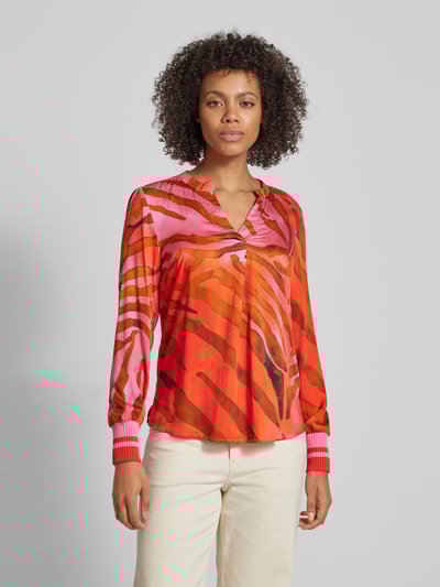 Peek & Cloppenburg Emily Van den BerghRegular Fit Bluse mit V-Ausschnitt in pink Super Sparpreis
