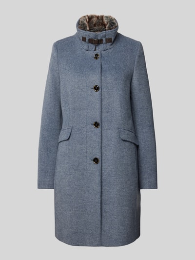 Peek & Cloppenburg Christian Berg Woman SelectionMantel mit Stehkragen in dunkelblau melange Bis zu 50% Rabatt