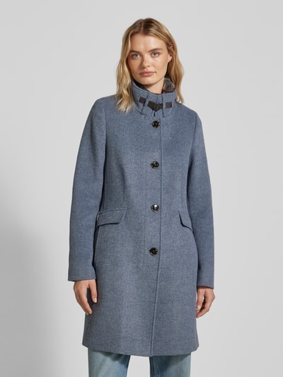 Peek & Cloppenburg Christian Berg Woman SelectionMantel mit Stehkragen in dunkelblau melange Bis zu 50% Rabatt