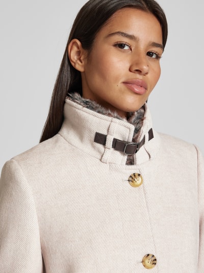 Peek & Cloppenburg Christian Berg Woman SelectionMantel mit Stehkragen in sand melange 50% Rabatt mit kostenlosem Versand