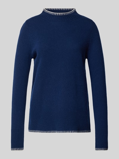 Peek & Cloppenburg Christian Berg WomanWollpullover mit Stehkragen in dunkelblau zollfrei