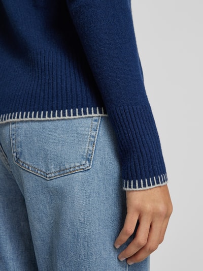 Peek & Cloppenburg Christian Berg WomanWollpullover mit Stehkragen in dunkelblau zollfrei