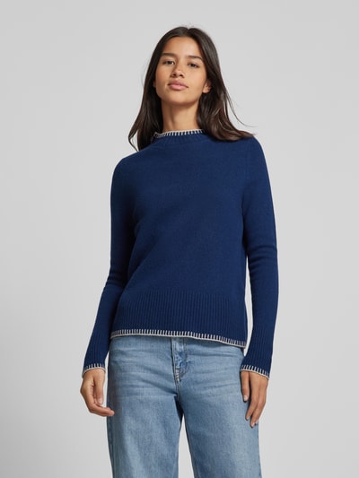 Peek & Cloppenburg Christian Berg WomanWollpullover mit Stehkragen in dunkelblau zollfrei