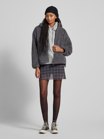 Peek & Cloppenburg ReviewSherpa Jacket mit Label-Patch in dunkelgrau Schlussverkauf