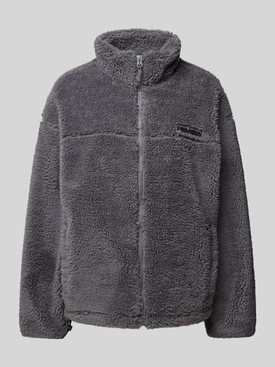 Peek & Cloppenburg ReviewSherpa Jacket mit Label-Patch in dunkelgrau Schlussverkauf