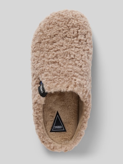 Peek & Cloppenburg VerbenasSlides mit Teddyfell Modell 'YORK CURLY' in camel Kostenloser Versand