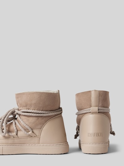 Peek & Cloppenburg INUIKIILederstiefel mit Label-Schriftzug in hellgrau Sonderangebot