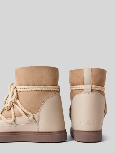Peek & Cloppenburg INUIKIILederstiefel mit Label-Schriftzug in beige Online Shopping