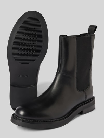 Peek & Cloppenburg GeoxStiefeletten aus Leder-Textil-Mix in black Preisnachlass