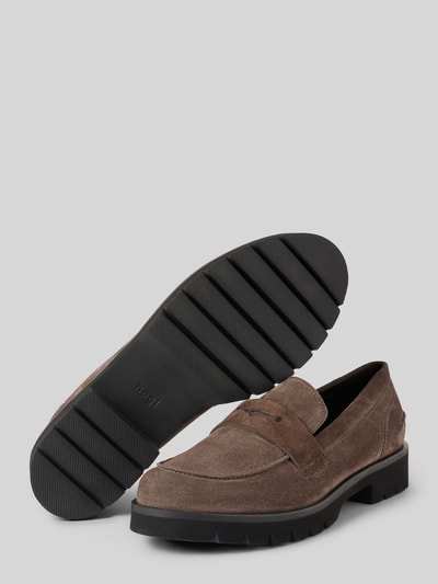 Peek & Cloppenburg HöglTassel-Loafer in Leder-Optik in dunkelgrau Black Friday