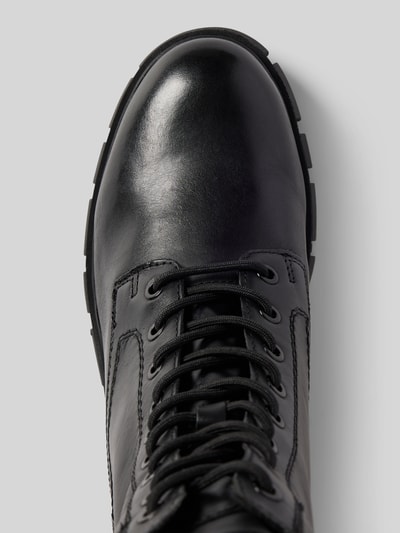 Peek & Cloppenburg TamarisSchnürboots aus Leder mit Ziernähten in black Cyber Monday