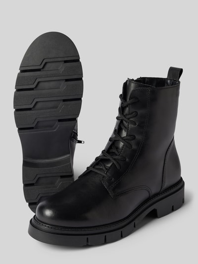 Peek & Cloppenburg TamarisSchnürboots aus Leder mit Ziernähten in black Osterangebot