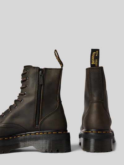 Peek & Cloppenburg Dr. MartensLederboots mit Zugschlaufe Modell 'Jadon' in dunkelbraun melange Online Outlet