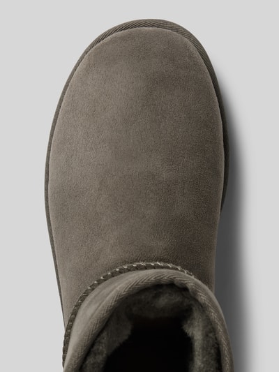 Peek & Cloppenburg UGGBoots aus Leder mit Label-Patch Modell 'CLASSIC MINI' in dunkelgrau Zeitlich begrenztes Angebot