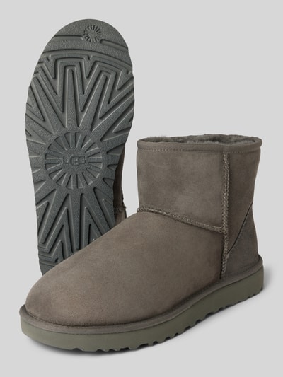 Peek & Cloppenburg UGGBoots aus Leder mit Label-Patch Modell 'CLASSIC MINI' in dunkelgrau Zeitlich begrenztes Angebot