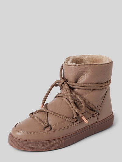 Peek & Cloppenburg INUIKIILederstiefel mit Label-Stitching in taupe Saisonale Angebote