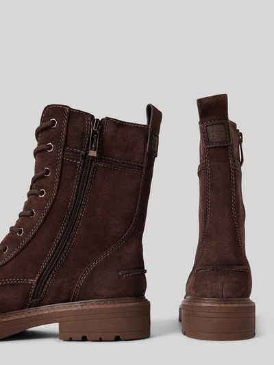 Peek & Cloppenburg TamarisSchnürboots aus Leder mit Ziernähten in dunkelbraun Wochenangebot