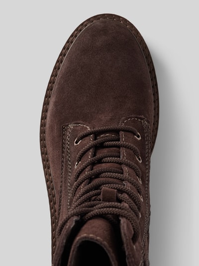 Peek & Cloppenburg TamarisSchnürboots aus Leder mit Ziernähten in dunkelbraun Wochenangebot