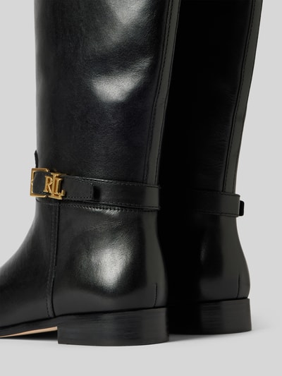 Peek & Cloppenburg Lauren Ralph LaurenLederboots mit Label-Applikation Modell 'BROOKE' in black JETZT KAUFEN