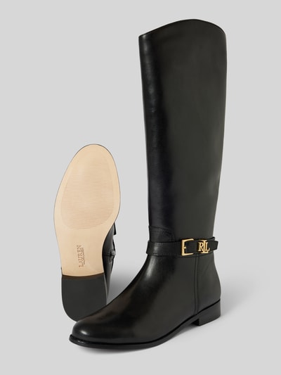 Peek & Cloppenburg Lauren Ralph LaurenLederboots mit Label-Applikation Modell 'BROOKE' in black JETZT KAUFEN