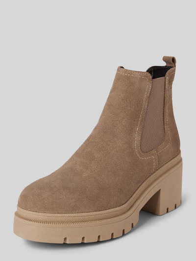 Peek & Cloppenburg TamarisChelsea Boots mit Zugschlaufe in camel Sonderangebot der Fabrik