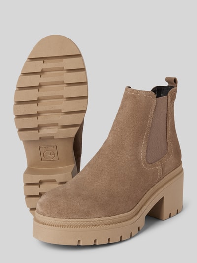 Peek & Cloppenburg TamarisChelsea Boots mit Zugschlaufe in camel Sonderangebot der Fabrik