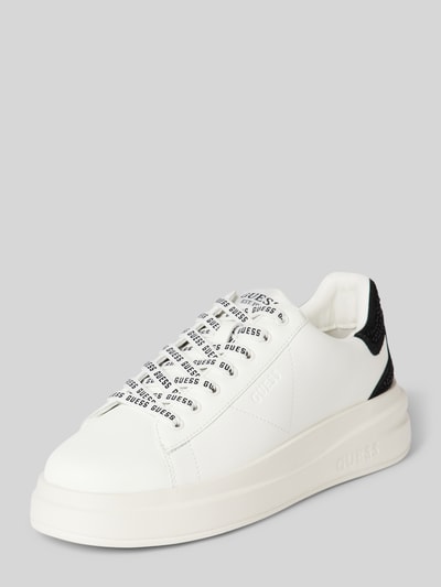 Peek & Cloppenburg GuessSneaker aus Leder-Mix Modell 'ELBINA' in weiss Vierteljährliche Förderung