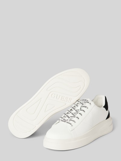 Peek & Cloppenburg GuessSneaker aus Leder-Mix Modell 'ELBINA' in weiss Vierteljährliche Förderung