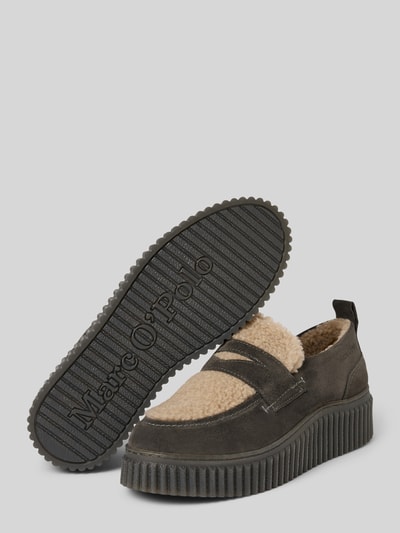 Peek & Cloppenburg Marc O'PoloPlateau-Loafer mit wärmender Einlage in dunkelgrau Riesige Rabatte