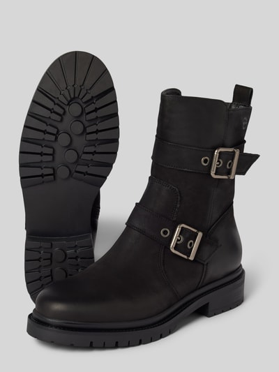 Peek & Cloppenburg TamarisLederstiefel mit Dornschließen in black Speichern exportieren